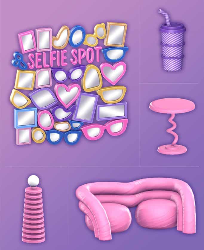 1 Poppy Selfie Spot Set