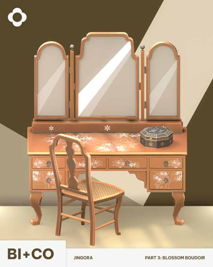 2 Blossom Boudoir Vanity Set