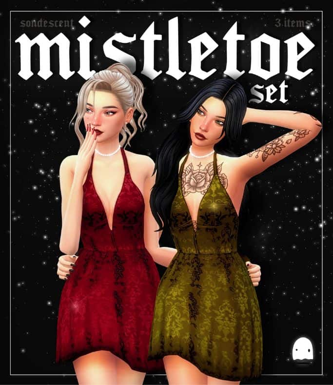 4 Mistletoe Set