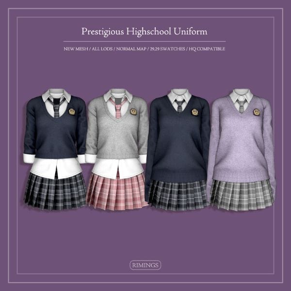 4 Prestigious Highschool Uniform