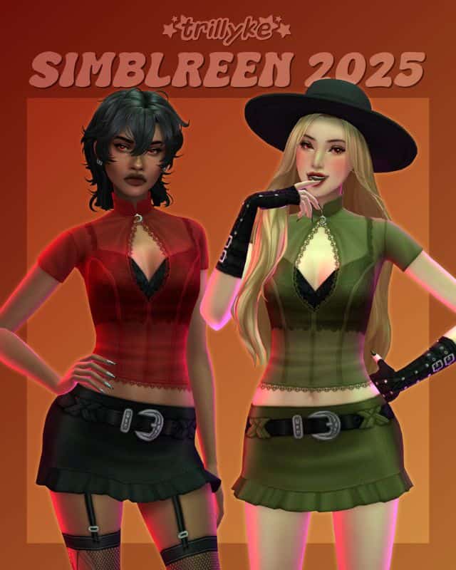 4 Top & Skirt CC Clothes