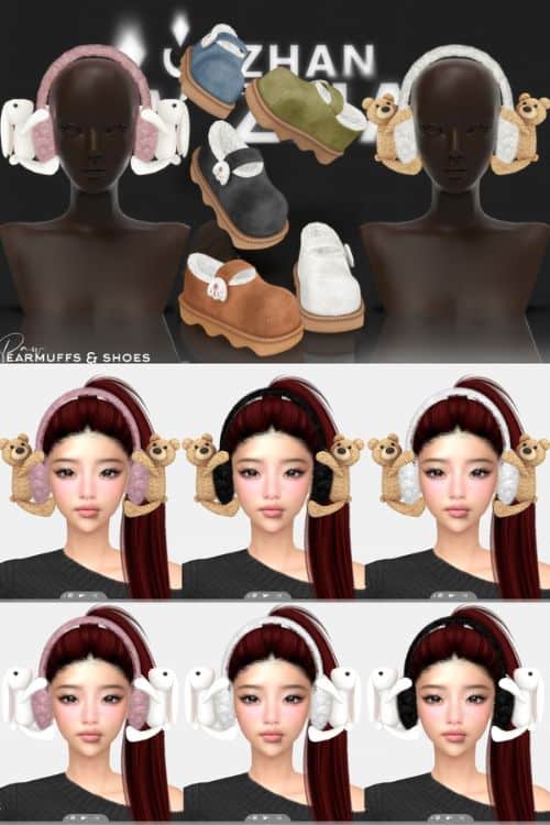 8 Earmuffs & Shoes Set