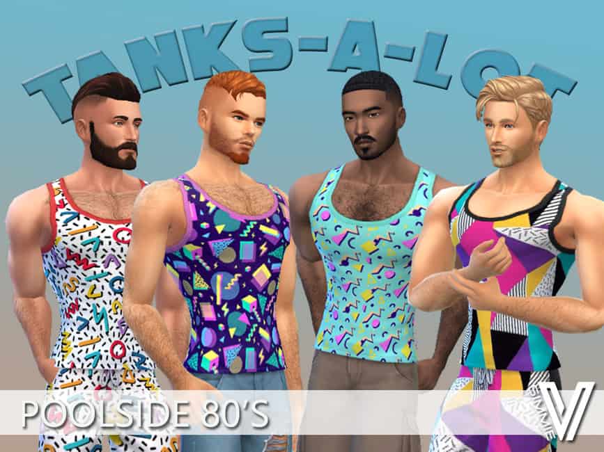 80s Retro Mens Tank Tops