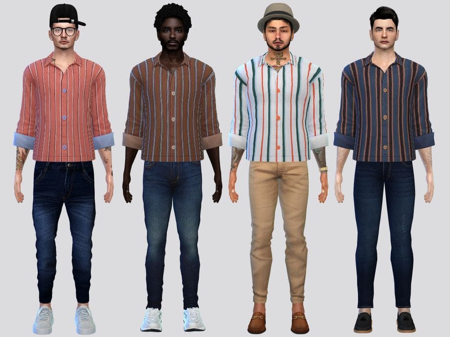 99 Stripe Smart Casual Shirt