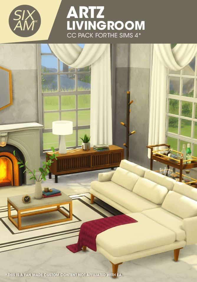 Artz Livingroom CC Pack