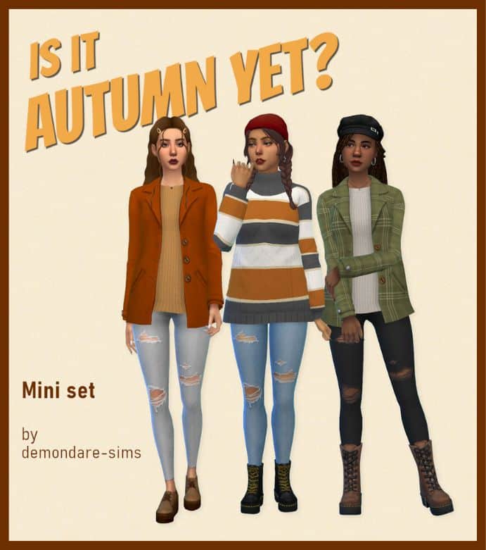 Autumn CC Clothing Mini Set