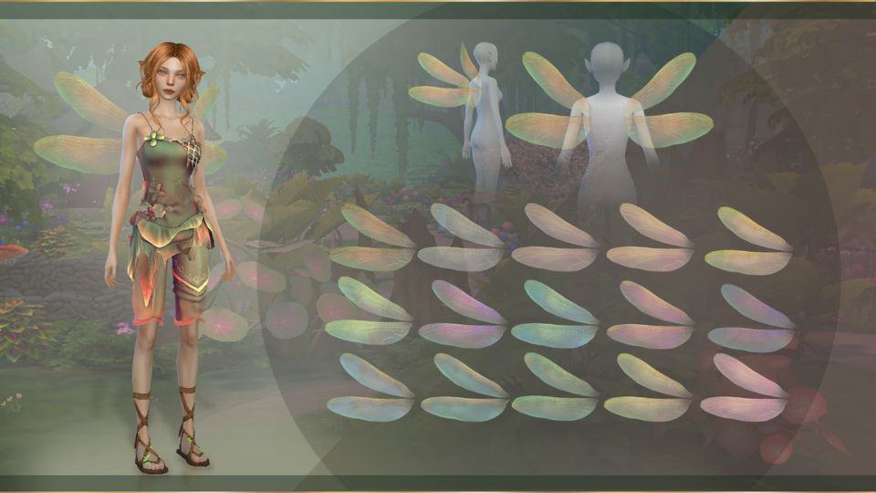 Aventurine Fairy Wings Accessory