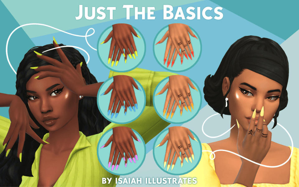 Basics Sims 4 Nails CC