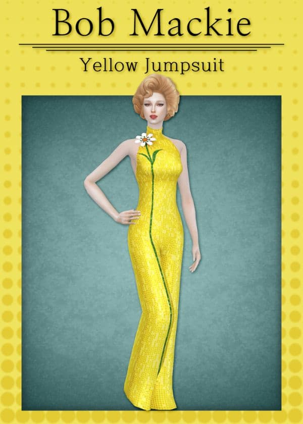 Bob Mackie Yellow Jumpsuit