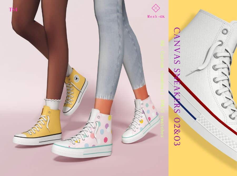 Canvas Sneakers for Sims 4