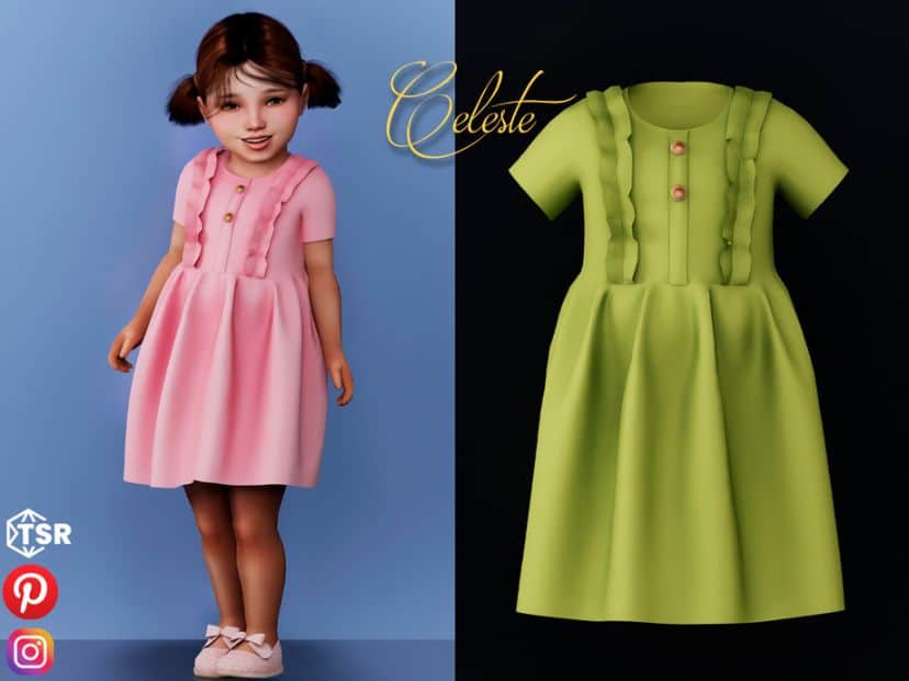 Celeste Casual Dress with Ruffles