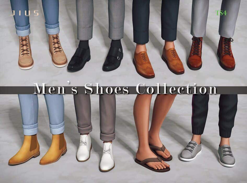 Collection of Sims 4 Male Shoes Part 1