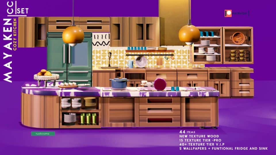 Cozy Kitchen CC for Sims 4