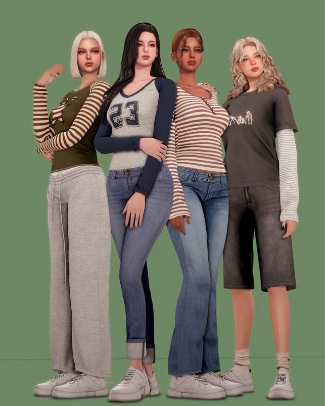 Daily Casual T-shirts Set