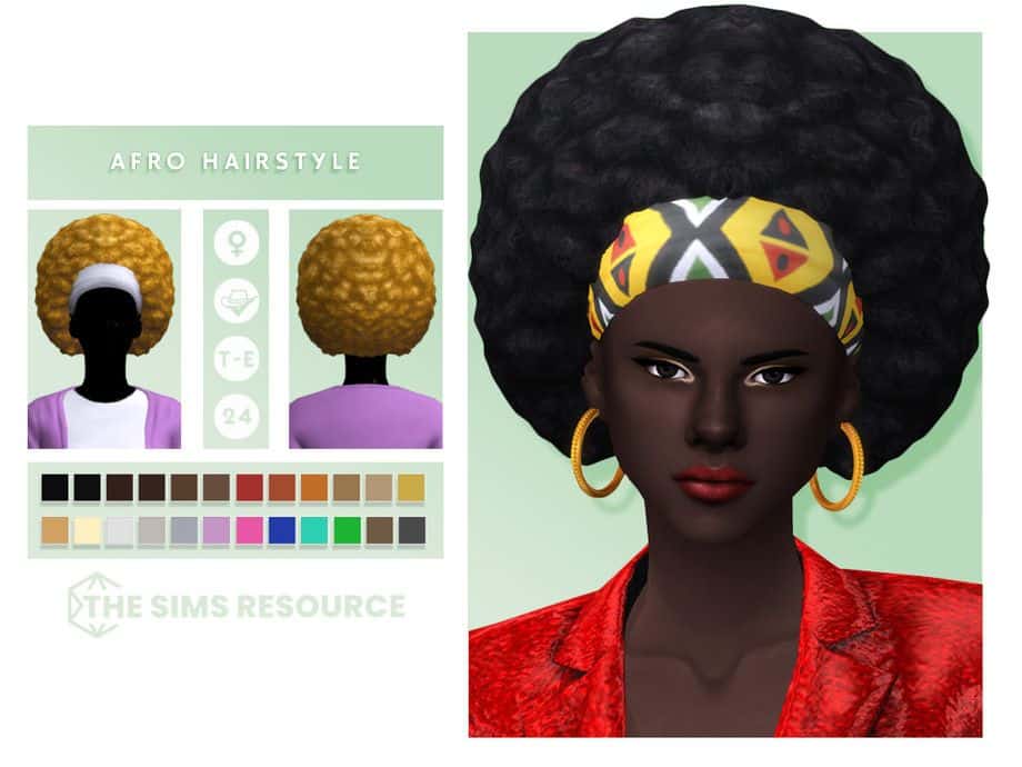 Female Afro Hairstyle CC
