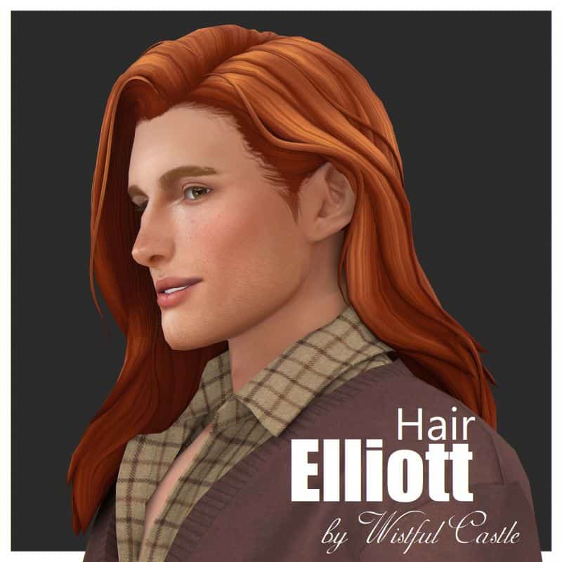 Flowy Long Male Hair CC