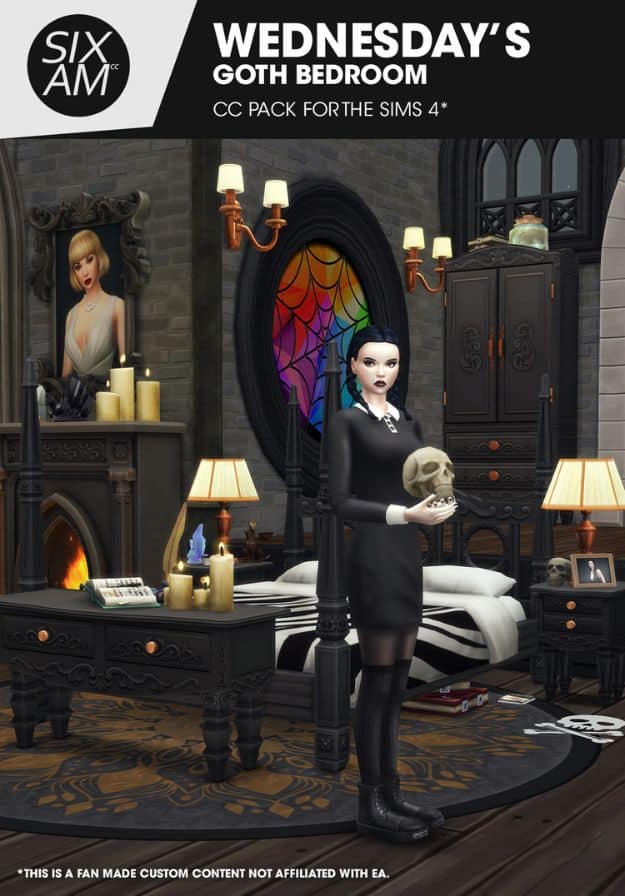 Goth Bedroom Custom Content Set
