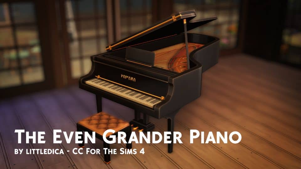 Gran Piano Sims 4 Furniture Mod