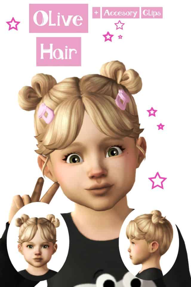 Hair CC Buns for Toddlers