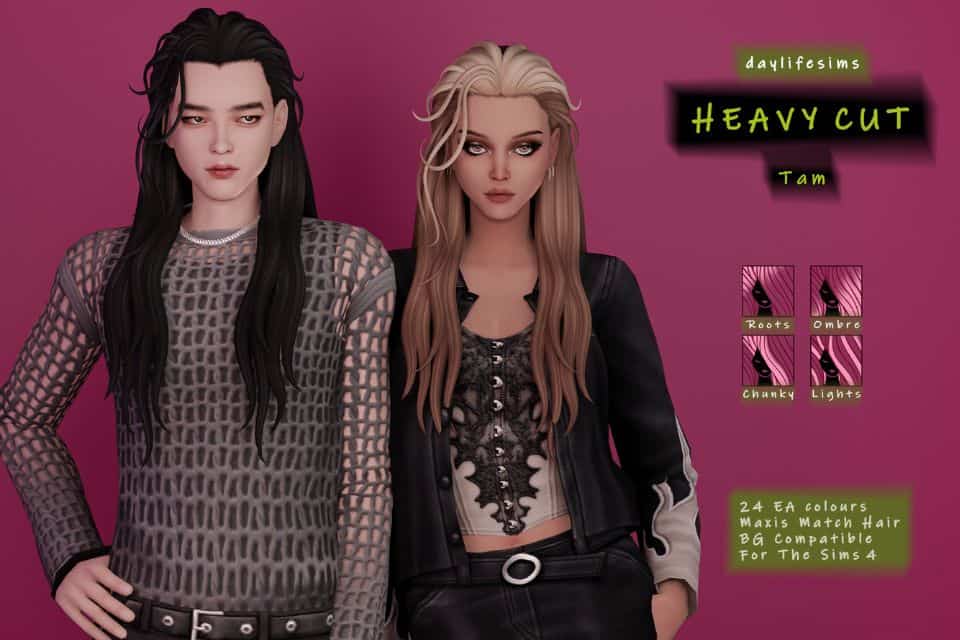 Heavy Cut Maxis Match Hair