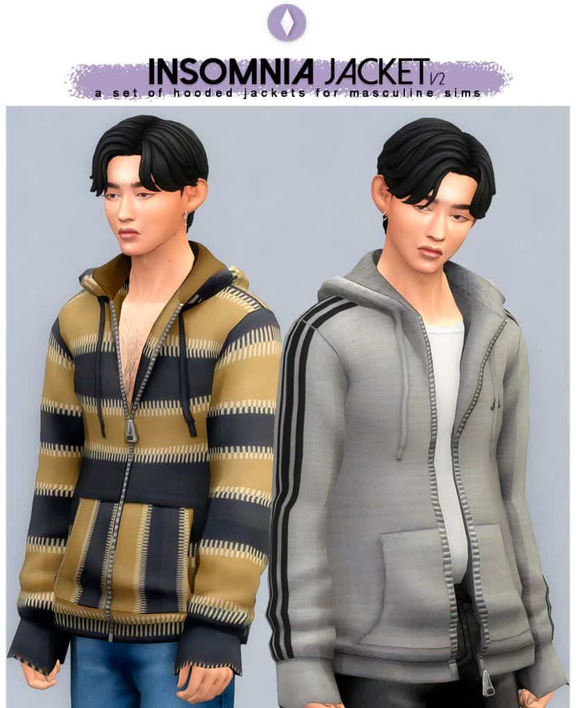 Insomnia Sims 4 Male CC Jacket