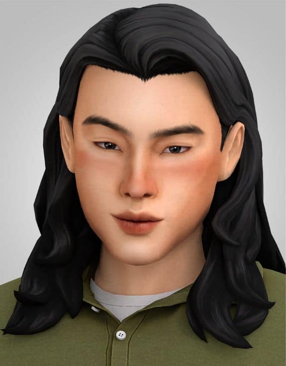 Long Hair CC for Sims 4 Males