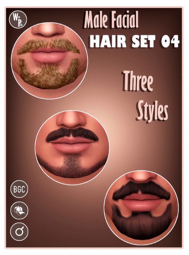 Male Facial Hair Set 04
