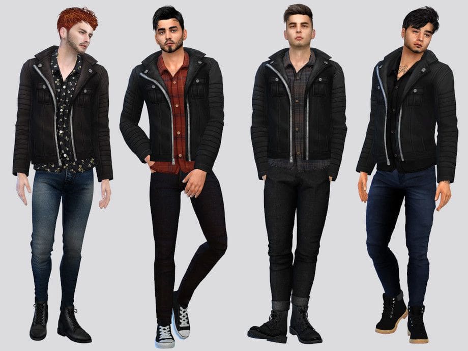 Male Moto Leather Jacket
