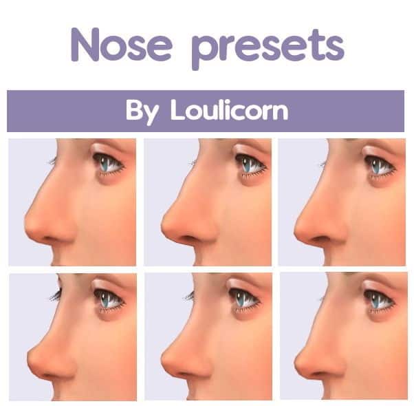 Maxis Match Nose Presets
