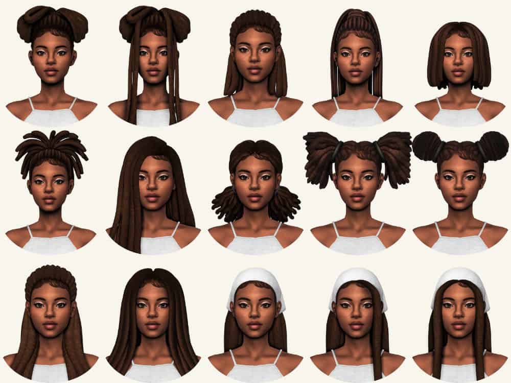 Mega Sims 4 Hair CC Packs