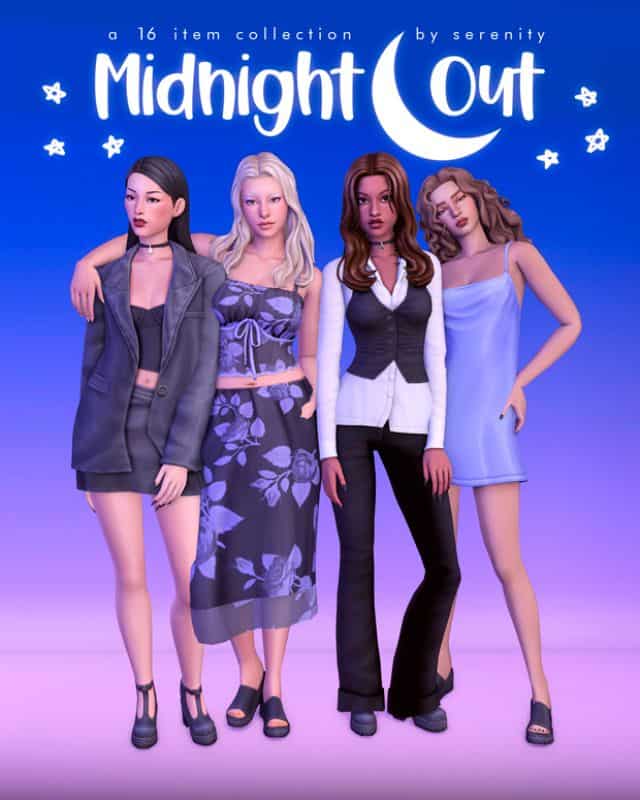 Midnight Out CC Clothing Collection