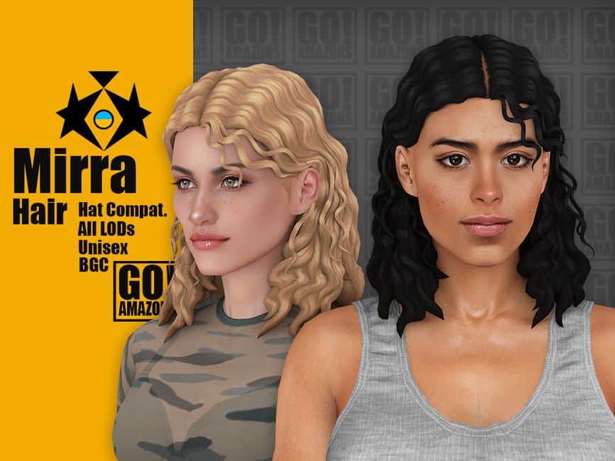 Mirra Sims 4 Curly Hair