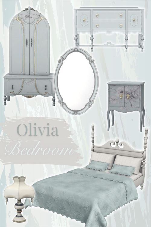Olivia Shabby Chic Bedroom Set Part 1 & 2