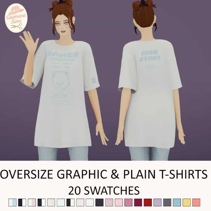 Oversized Graphic & Plain Tees