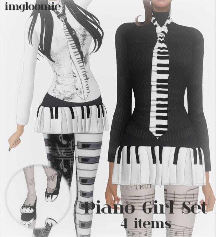 Piano Girl Set