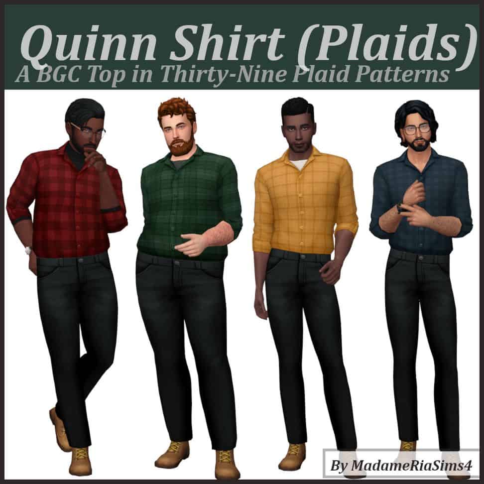 Plaid Shirts Sims 4 Male CC