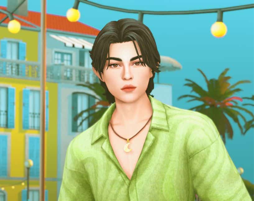 Pretty Curtain Male Hair CC