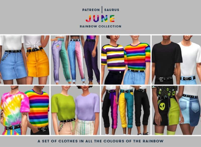 Rainbow CC Clothing Pack