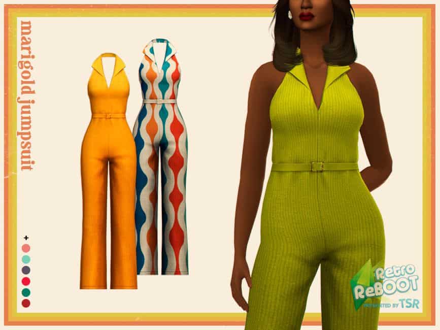 Retro 70s Female Jumpsuit