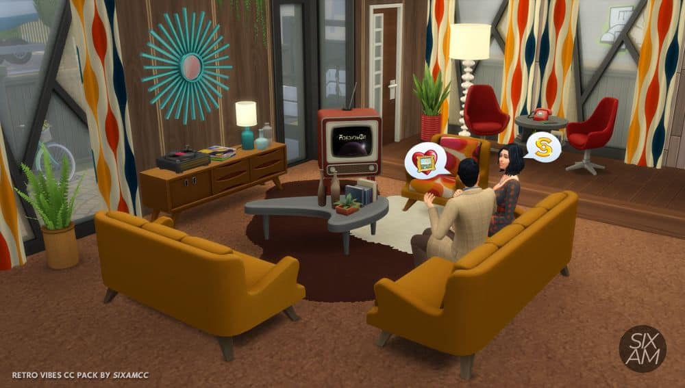 Retro Living Room CC