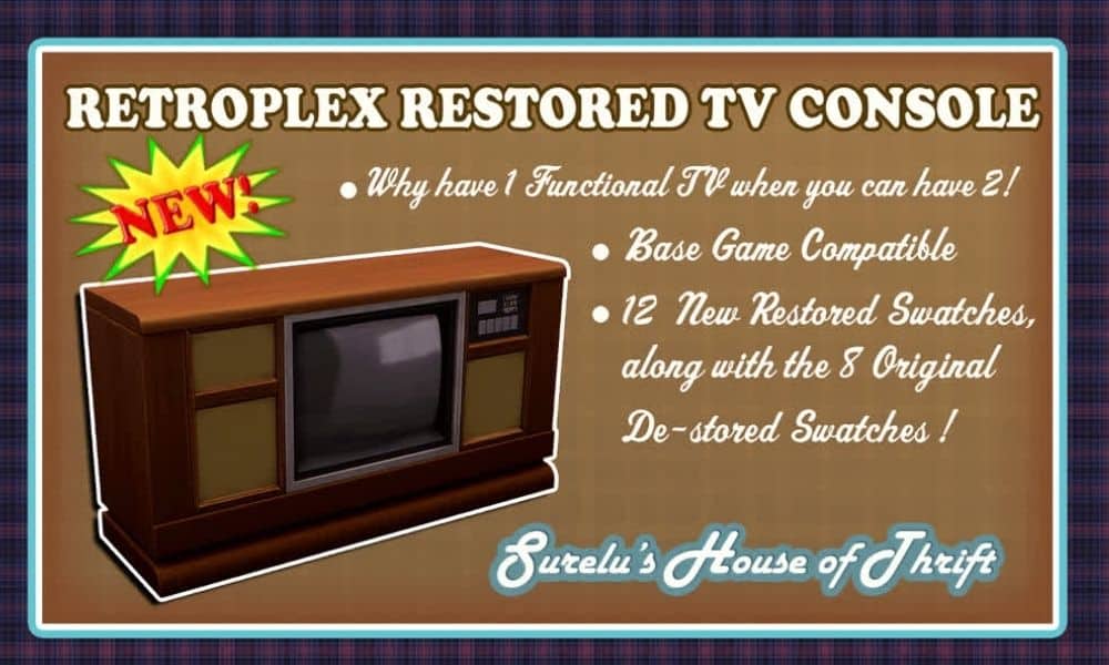 Sims 4 70’s TV Console