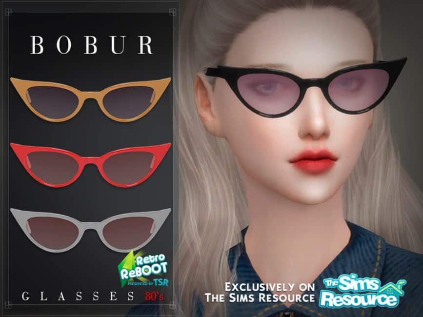 Sims 4 80’s Cat Eye Glasses