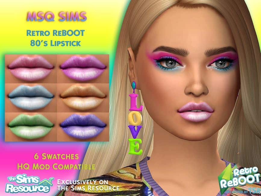 Sims 4 80s Retro Lipstick