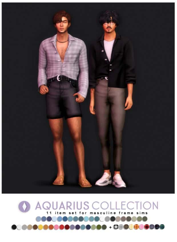 Sims 4 Aquarius Men’s Clothing Collection