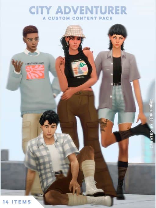 Sims 4 CC Clothes Pack: City Adventurer