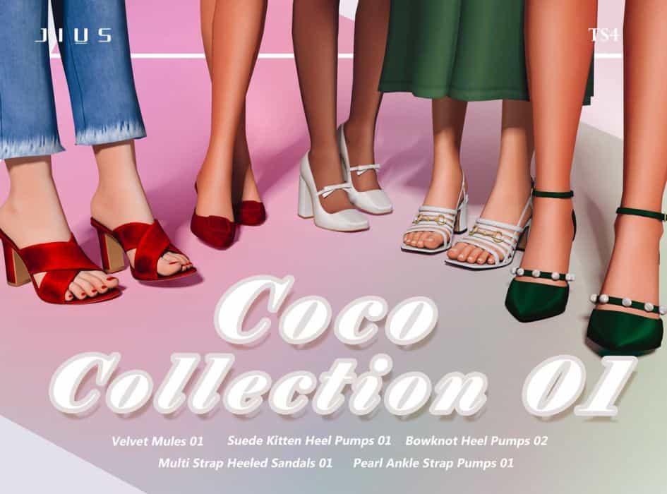 Sims 4 Coco CC Shoe Pack