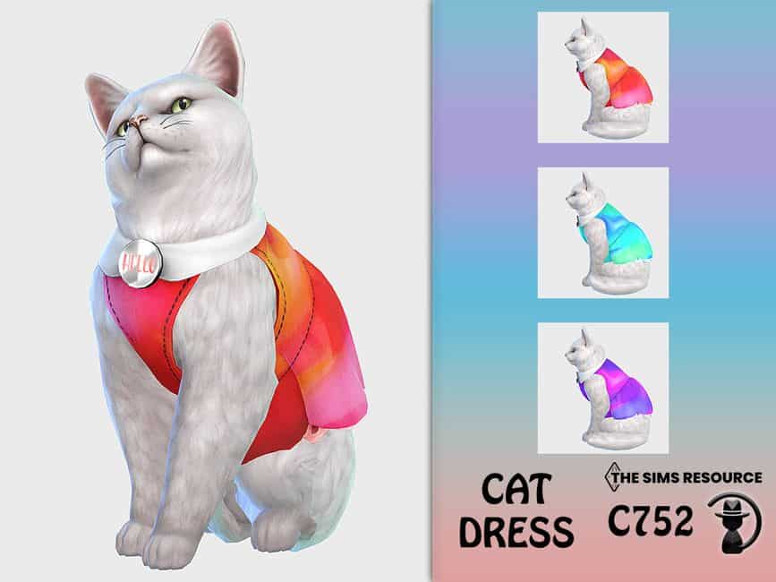 Sims 4 Collared Cat Shirt