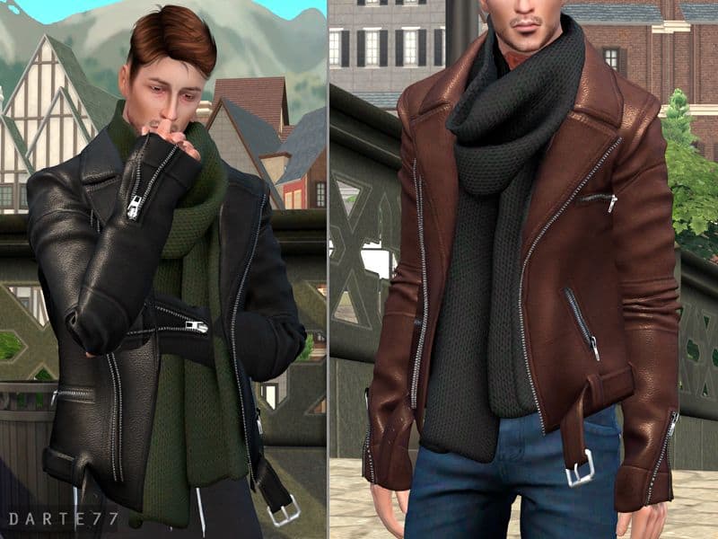 Sims 4 Cozy Leather Jackets