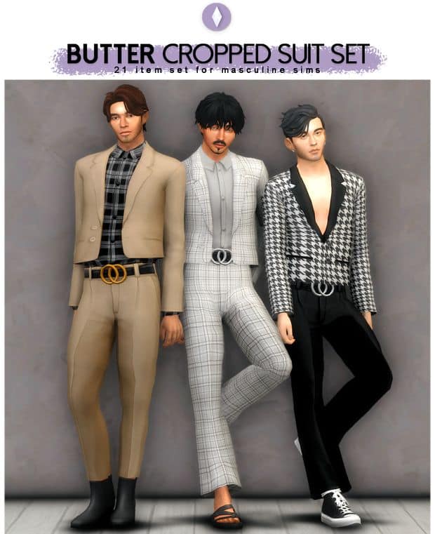 Sims 4 Cropped Suit Set