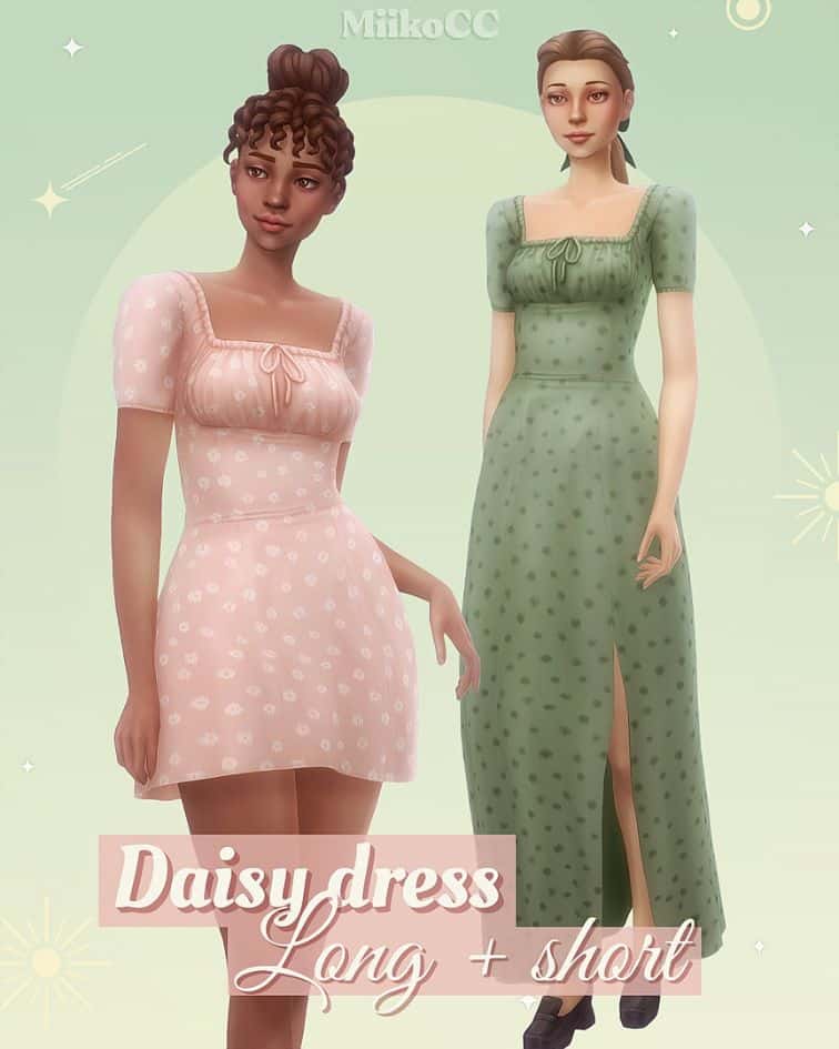 Sims 4 Daisy Dress CC Pack